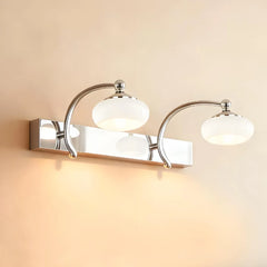 Applique da bagno sopra specchio contemporanea a LED dimmerabile in cromo lucido