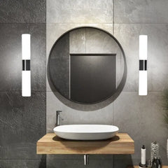 Applique LED da bagno con diffusore tubolare in vetro dimmerabile IP44