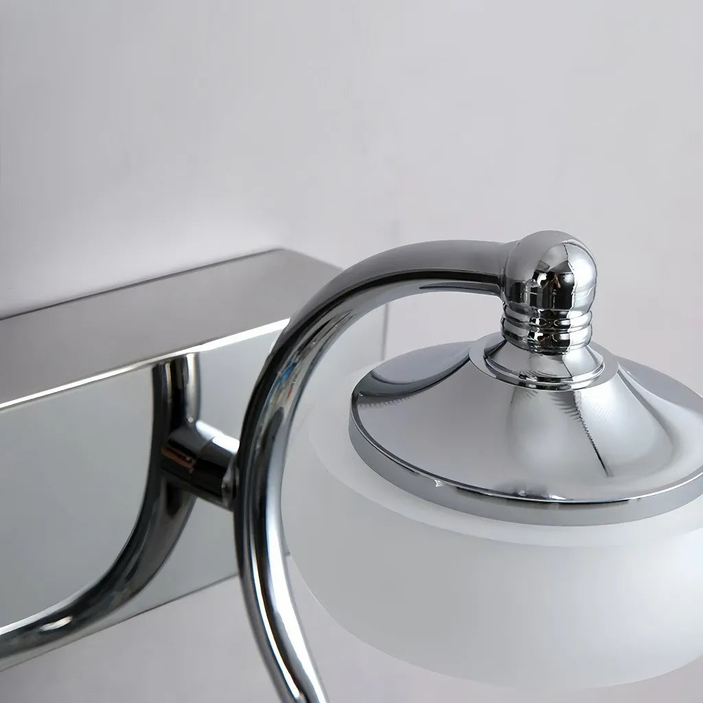 Applique da bagno sopra specchio contemporanea a LED dimmerabile in cromo lucido