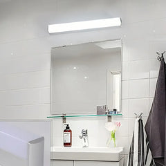 Applique per specchio da bagno minimale con corpo lineare e LED dimmerabile