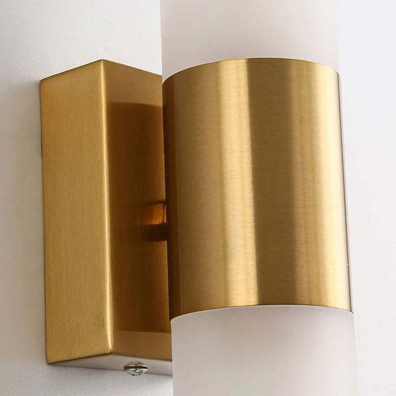 Applique LED da bagno con diffusore tubolare in vetro dimmerabile IP44