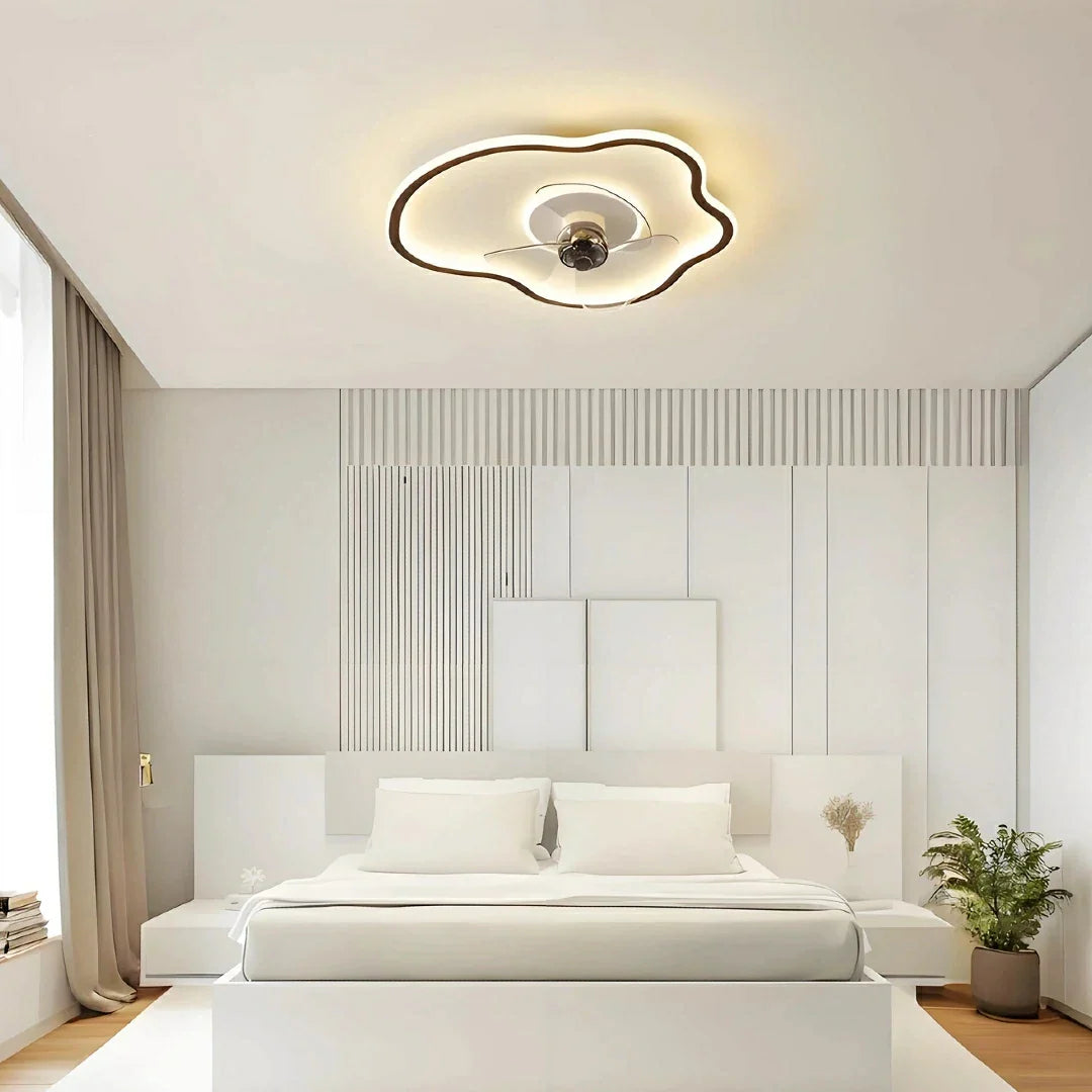 Plafoniera LED da soffitto con ventilatore silenzioso dimmerabile per camera da letto