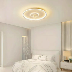 Plafoniera da soffitto con ventilatore LED silenzioso design minimal rotonda per camera da letto