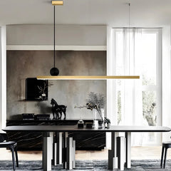 Lampada a sospensione lineare minimalista per cucina con LED dimmerabile