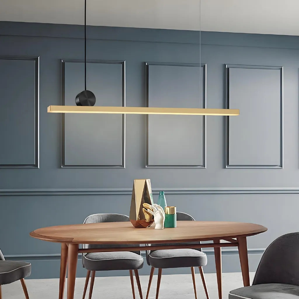 Lampada a sospensione lineare minimalista per cucina con LED dimmerabile