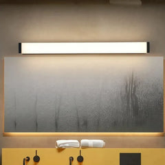 Applique per specchio da bagno minimale con corpo lineare e LED dimmerabile