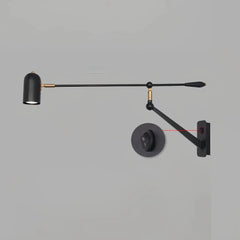Applique a braccio lungo minimal vintage con braccio articolato orientabile e dimmerabile per soggiorno