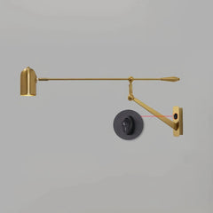 Applique a braccio lungo minimal vintage con braccio articolato orientabile e dimmerabile per soggiorno
