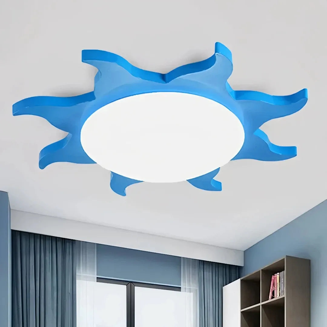 Plafoniera LED dimmerabile per cameretta a forma di sole