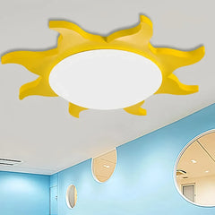 Plafoniera LED dimmerabile per cameretta a forma di sole