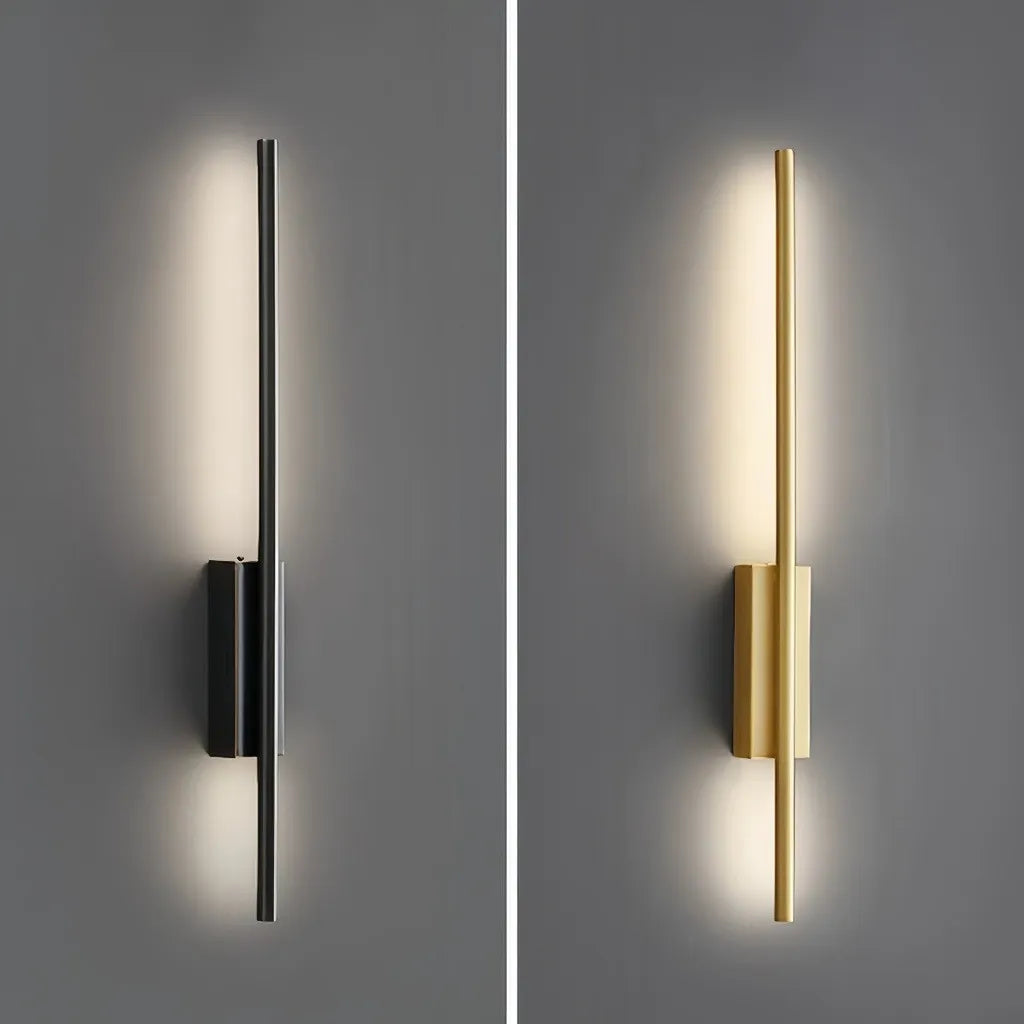 Applique lineare minimalista con LED dimmerabile per soggiorno