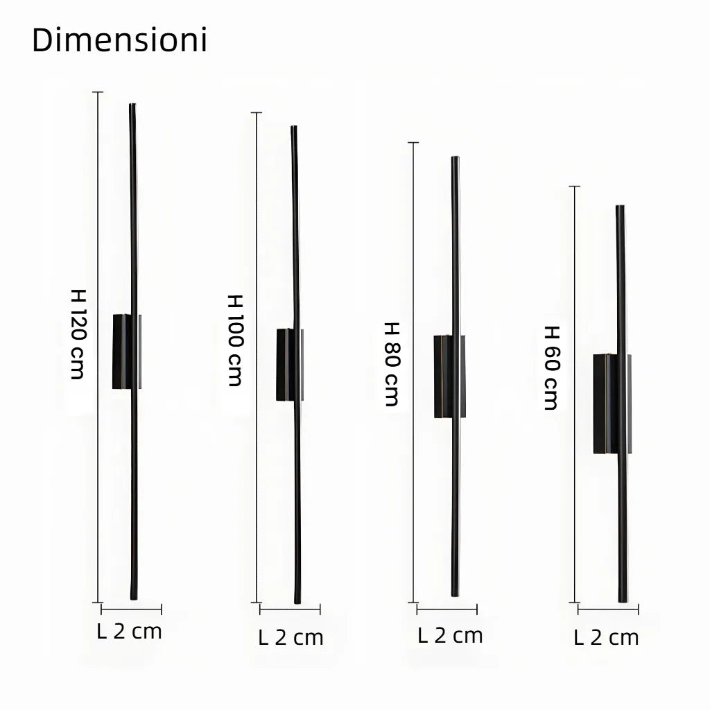 Applique minimalista con LED dimmerabile lineare per camera da letto
