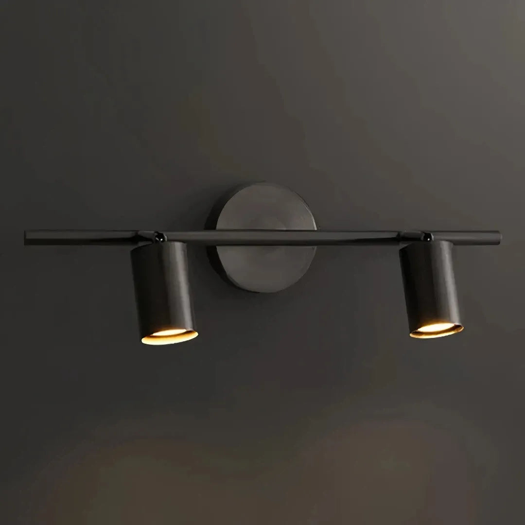 Faretti a parete contemporanei in ottone massiccio per specchio bagno orientabili