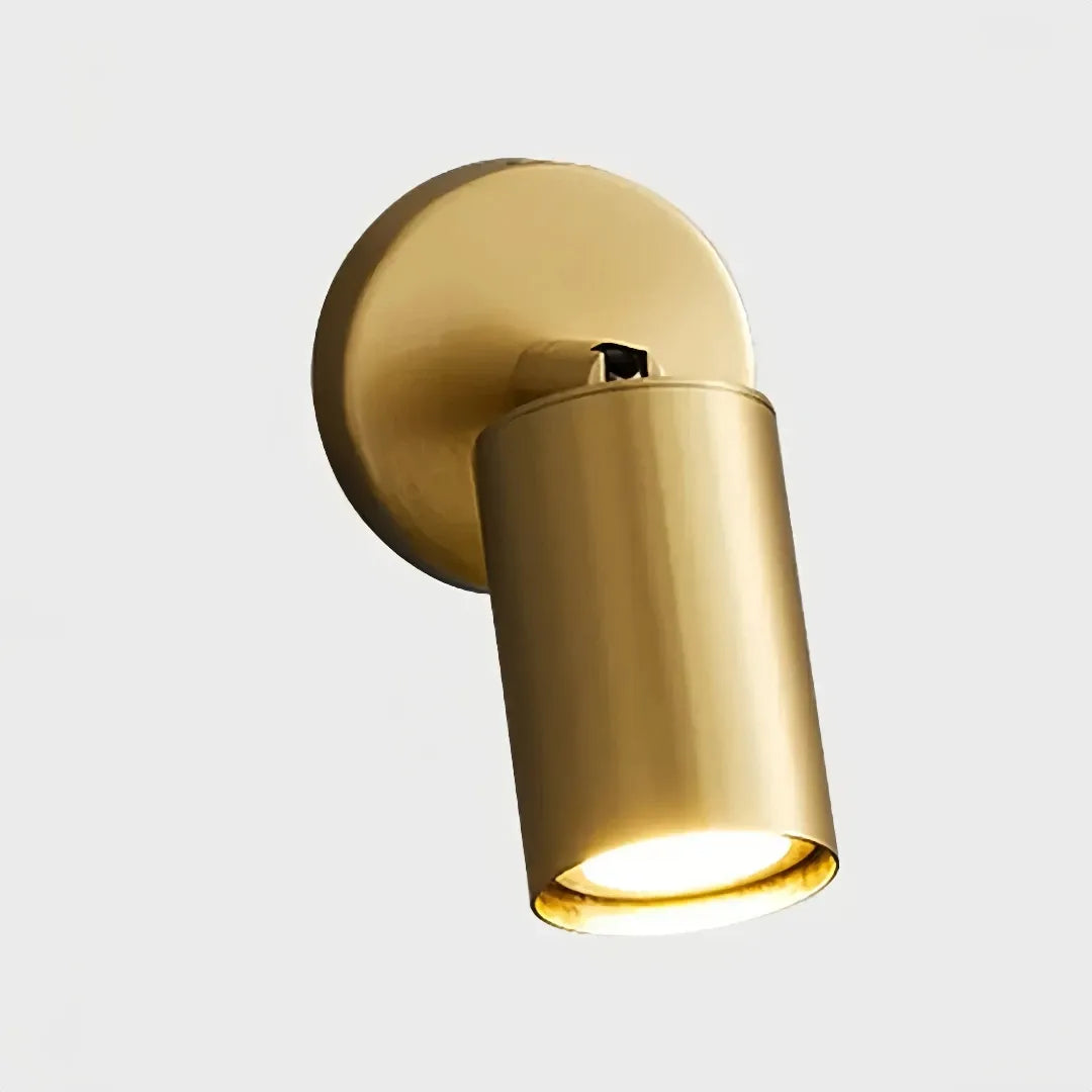 Faretti a parete contemporanei in ottone massiccio per specchio bagno orientabili