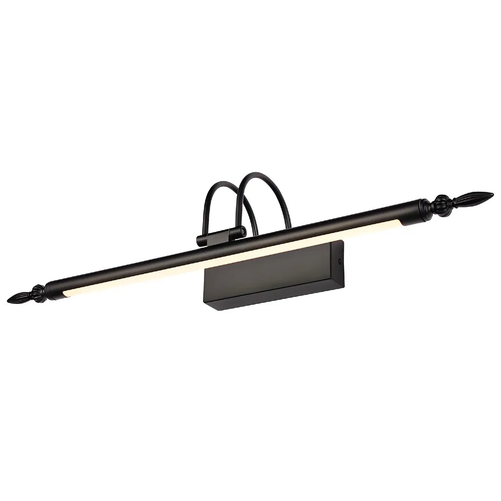 Applique da specchio da bagno lineare orientabile a LED dimmerabile in metallo design minimalista