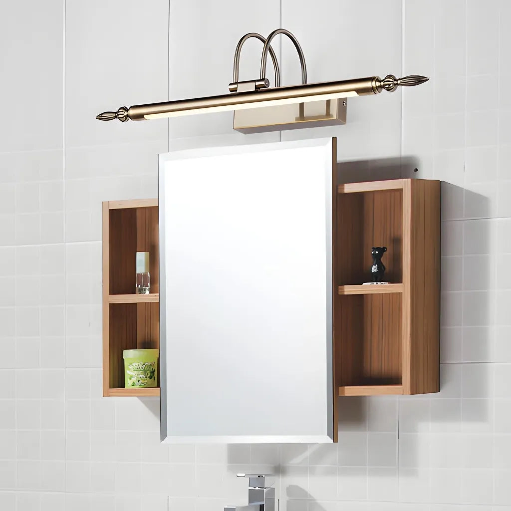 Applique da specchio da bagno lineare orientabile a LED dimmerabile in metallo design minimalista