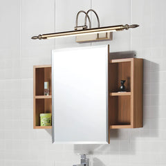 Applique da specchio da bagno lineare orientabile a LED dimmerabile in metallo design minimalista