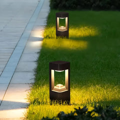 Paletto da giardino dal design moderno a cornice aperta con LED dimmerabile