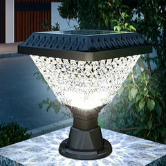Lampada da pilastro moderna solare a cono per esterno