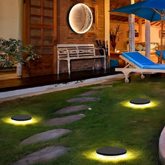 Lampada da esterno solare da giardino a picchetto LED nera
