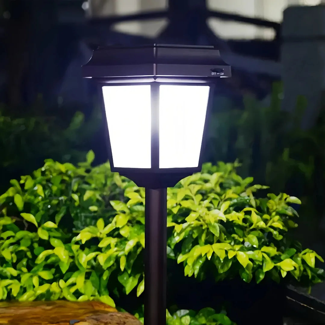 Lampioncino solare da giardino a LED a lanterna contemporaneo