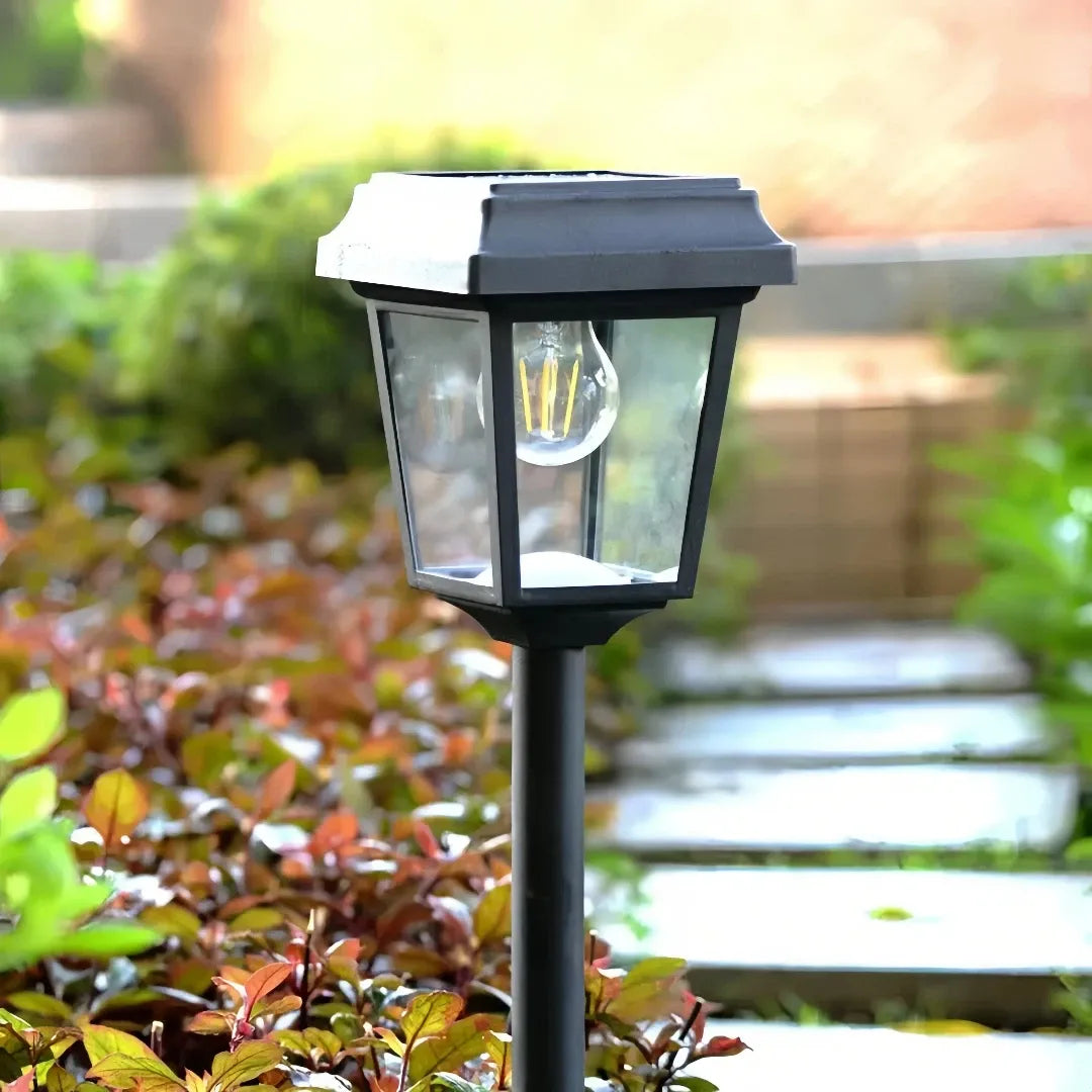 Lampioncino solare da giardino a LED a lanterna contemporaneo