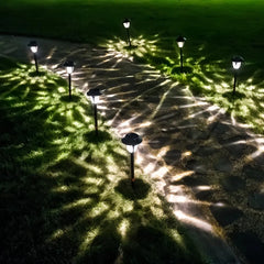 Lampioncino da giardino solare a LED in finitura moka con effetto luminoso decorativo e picchetto
