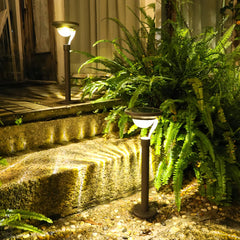 Paletto solare LED da giardino con base e picchetto inclusi dal design moderno