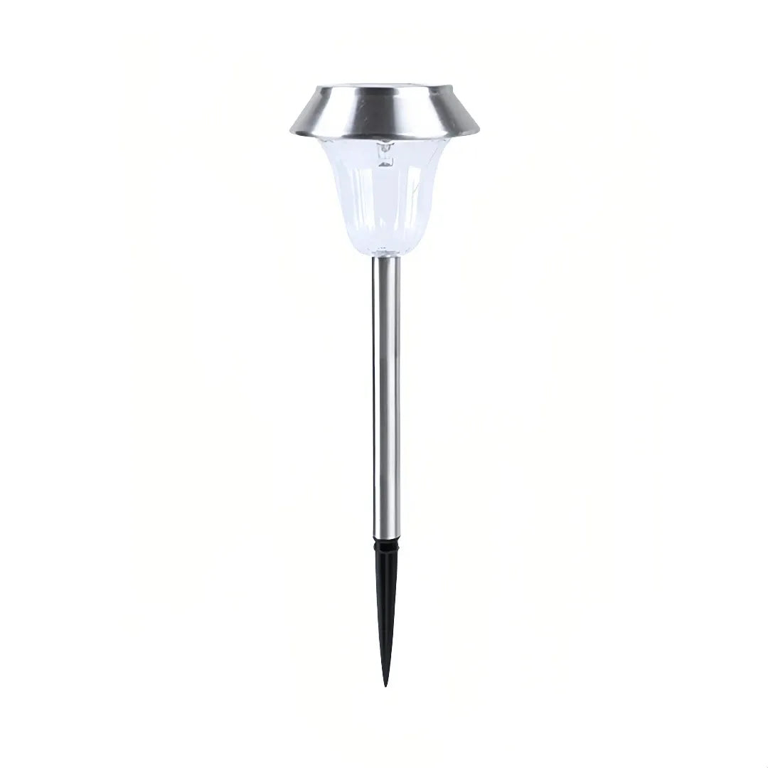 Paletto LED solare da giardino in acciaio inox dal design minimalista
