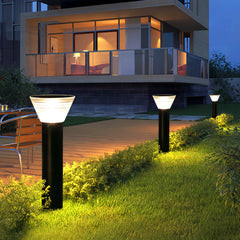 Paletto solare da giardino moderno a LED con diffusore con cappello conico