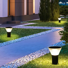 Paletto solare da giardino moderno a LED con diffusore con cappello conico