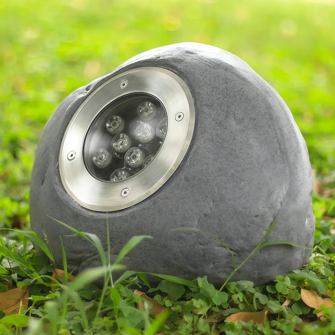 Lampada da giardino a forma di sasso moderna a LED per illuminazione d'accento