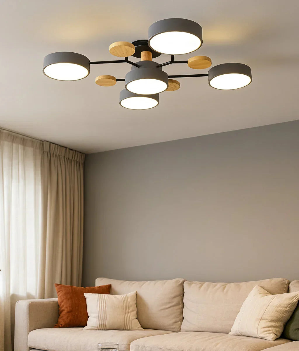 Plafoniera da soffitto dal design nordico a LED dimmerabile per soggiorno