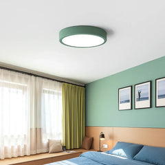 Plafoniera rotonda LED dimmerabile dal design minimal per camera da letto