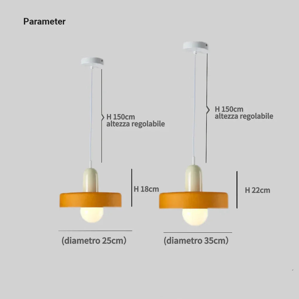 Lampadario stile Morandi a disco in vetro colorato LED dimmerabile per sala da pranzo