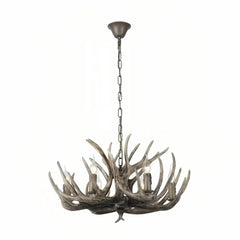 Lampadario con corna di cervo effetto naturale stile chalet per soggiorno