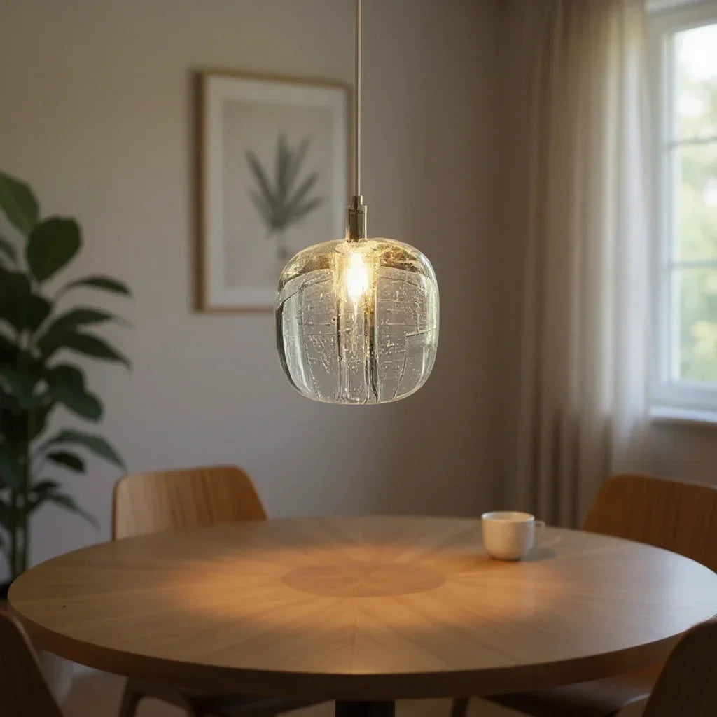 Lampadario a sospensione con sfere in cristallo moderno a LED per sala da pranzo