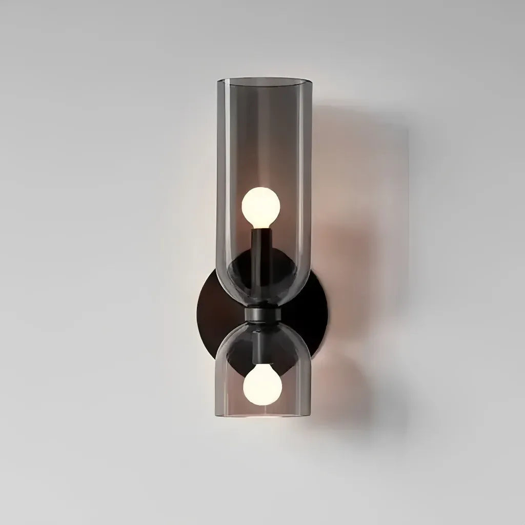 Applique up down in vetro stile nordico con design a colonna per camera da letto