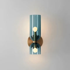 Applique up down in vetro stile nordico con design a colonna per camera da letto