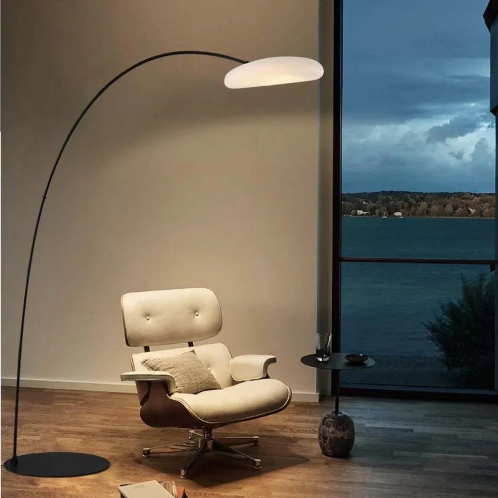 Lampade da terra ad arco LED dimmerabili per soggiorno design moderno