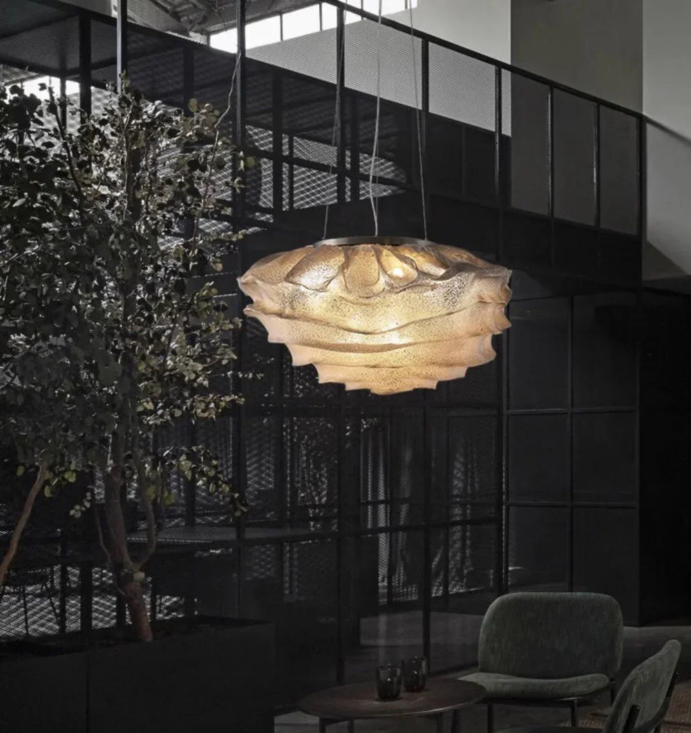 Lampadario moderno di design a fiori LED in metallo per soggiorno