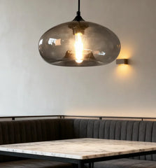 Lampadario in vetro colorato vintage a sospensione per sala da pranzo