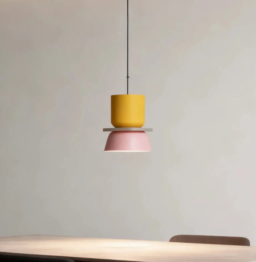 Lampadario macaron a sospensione nordico in metallo per sala da pranzo