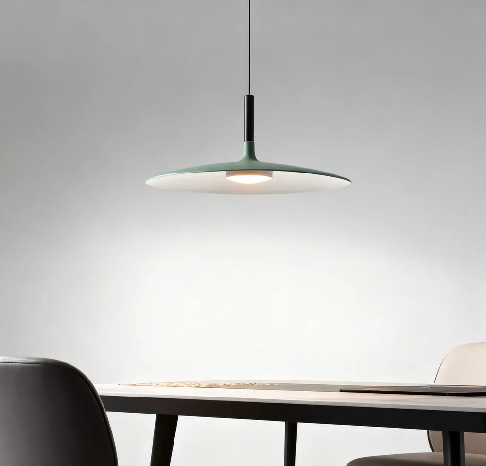 Lampadario a disco nordico in metallo per sala da pranzo