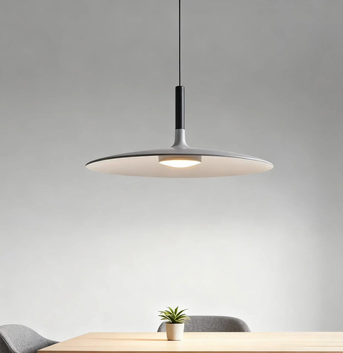 Lampadario a disco nordico in metallo per sala da pranzo
