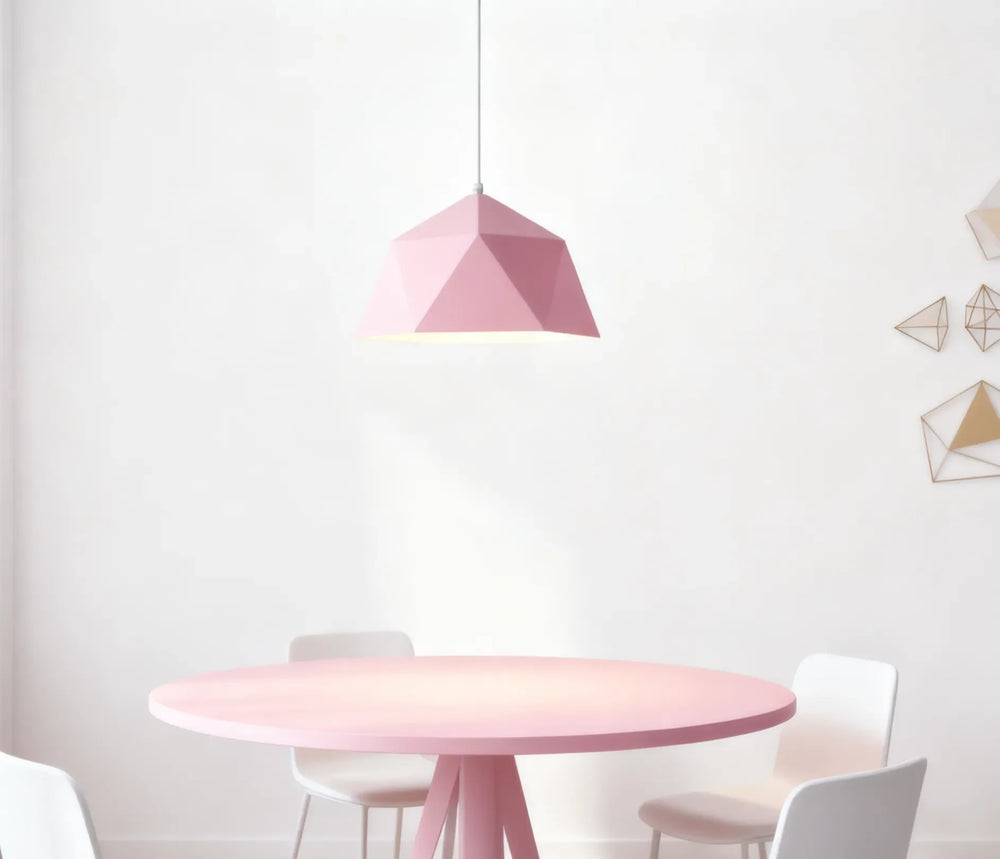 Lampadario a campana moderno in metallo dal design geometrico per la sala da pranzo