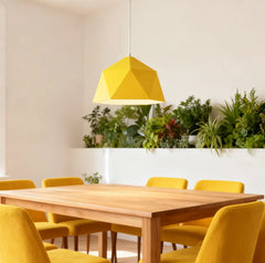 Lampadario a campana moderno in metallo dal design geometrico per la sala da pranzo