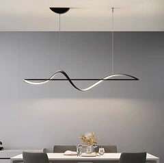 Lampadario da cucina dal design moderno dimmerabile con forma ondulata