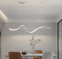 Lampadario da cucina dal design moderno dimmerabile con forma ondulata