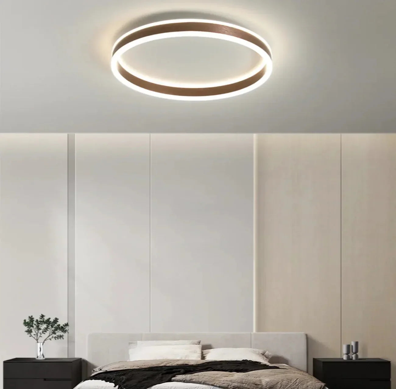 Plafoniera da soffitto LED circolare minimal dimmerabile per camera da letto